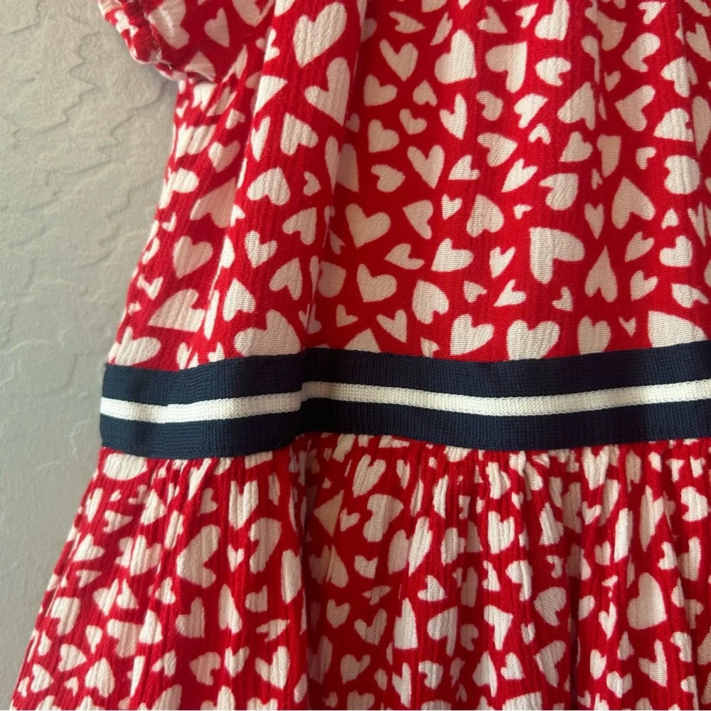 Gymboree red and white heart print valentines day dress size 4